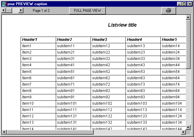 SCML LISTVIEW PRINTER Screenshot